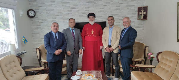 حزب بيت نهرين الديمقراطي يلتقي قداسة البطريرك مار آوا الثالث في استوكهولم- السويد