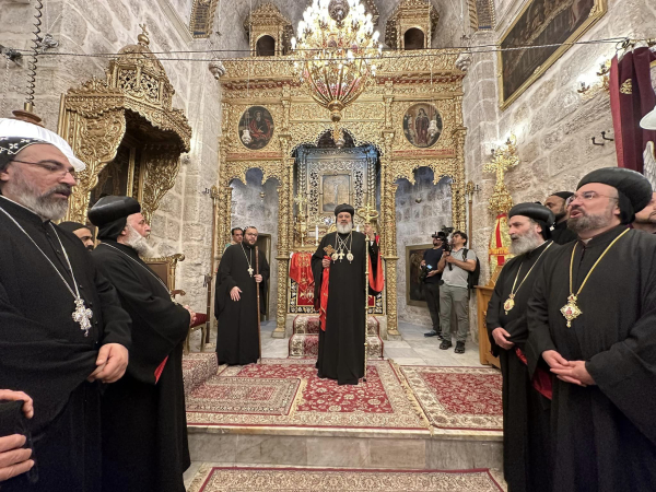 قداسة البطريرك مار اغناطيوس افرام الثاني في دير مار مرقس البطريركي في القدس