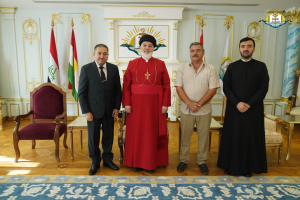 قداسة البطريرك مار آوا الثالث يستقبل مدير عام شؤون المسيحيين بديوان الاوقاف