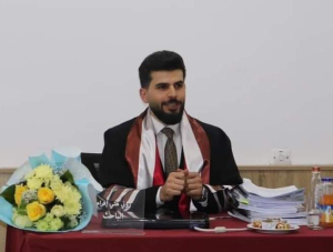 الطالب روني متي ينال شهادة الماجستير في التربية الرياضية في جامعة صلاح الدين