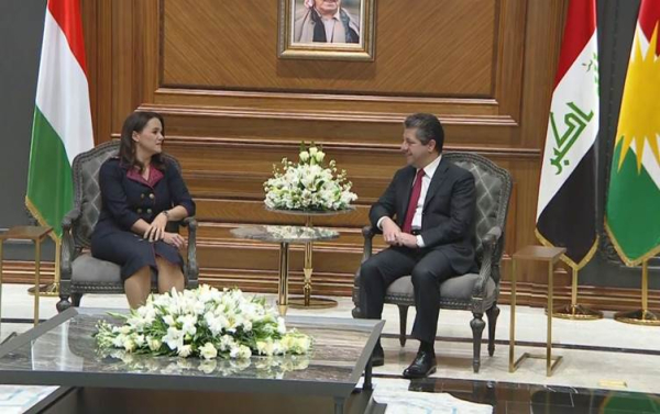 مسرور بارزاني والرئيسة الهنغارية يبجثان أوضاع المسيحيين والمكونات الأخرى
