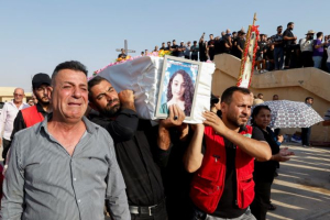 تشييع كوكبة جديدة من شهداء عرس بغديدا في مقبرة القيامة