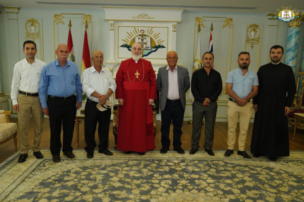 البطريرك مار آوا الثالث يستقبل أبناء قرى عين بقرى وكرنجو وگرماوة الآشورية